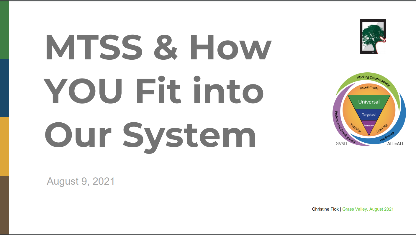MTSS & How YOU Fit into Our System slide